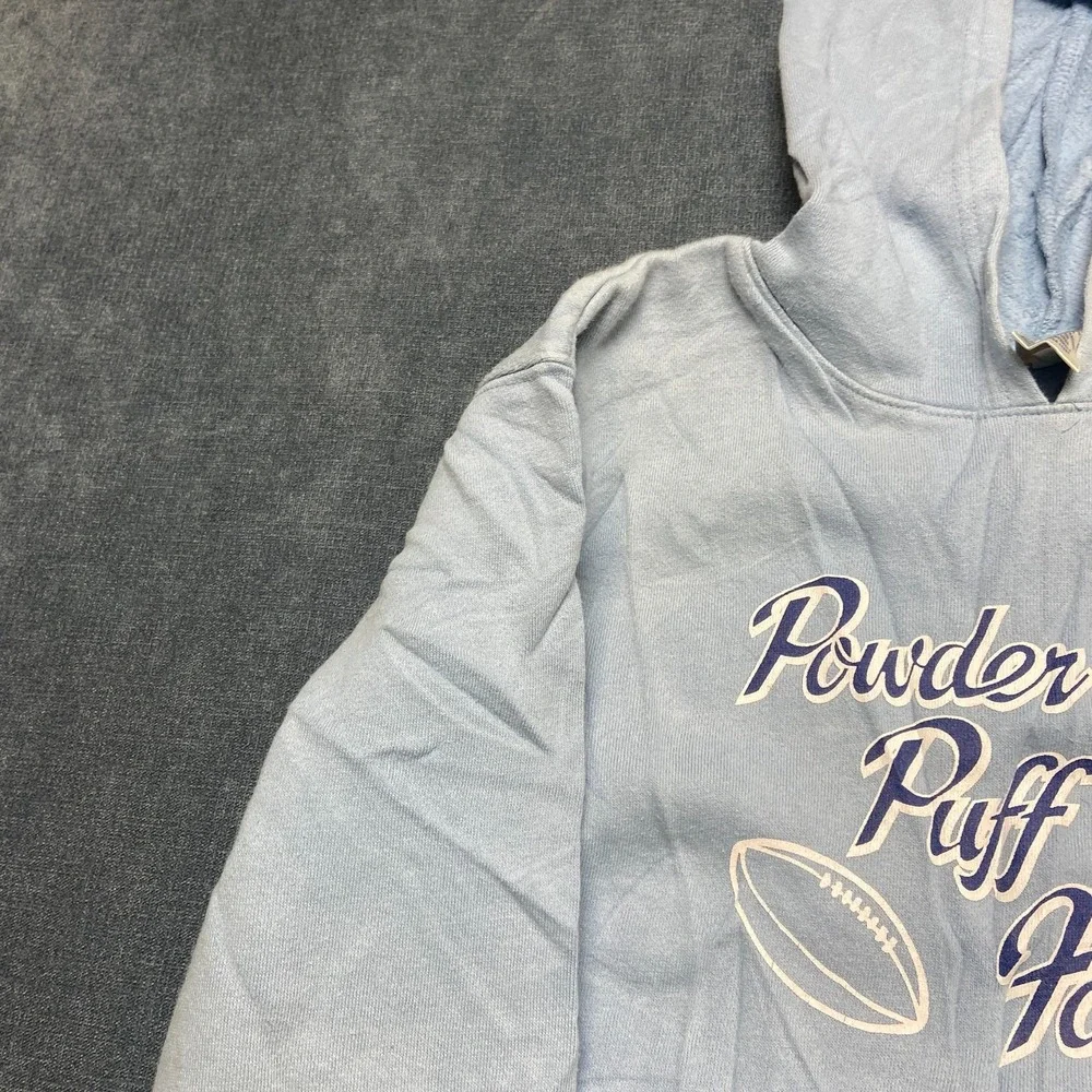 Old Navy Powder Puff Football 2 Hoodie Girls 14 Blue Cotton Long Sleeve Casual